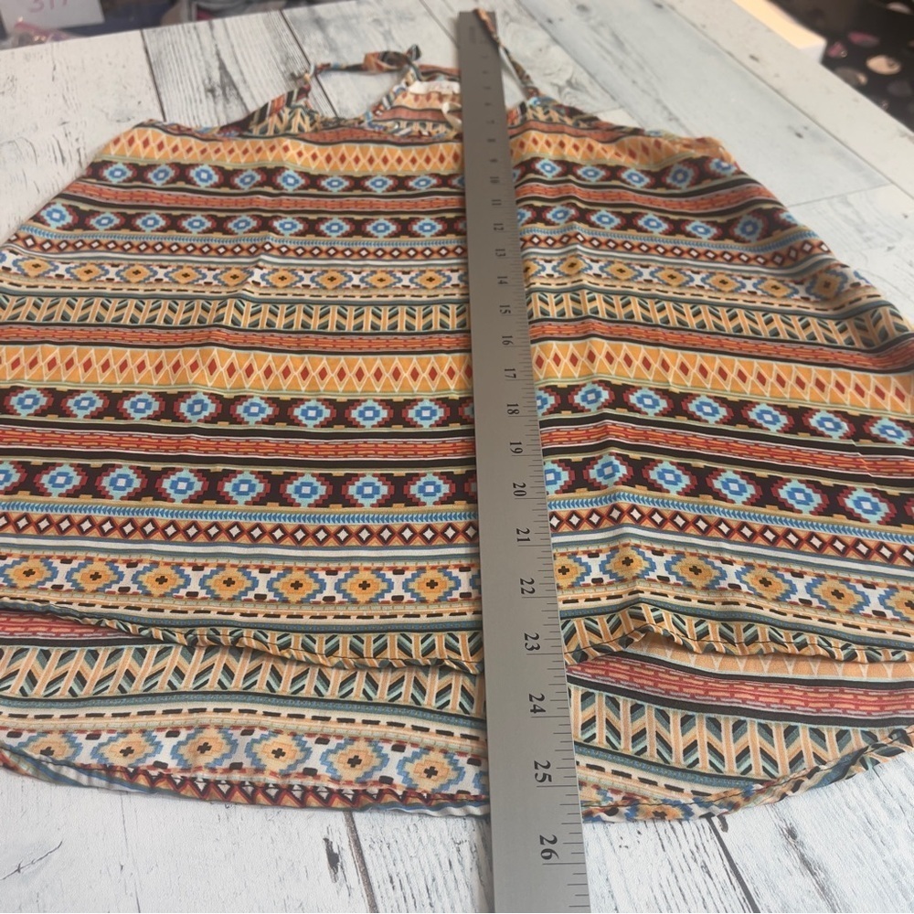 Nabee Aztec Racerback High Low Lightweight Top Extra Small - Picture 7 of 9